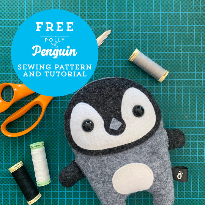 Polly the Penguin Free Sewing Pattern and Tutorial