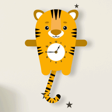 Load image into Gallery viewer, Tiger Wall Clock with pendulum tail - Oddly Wild