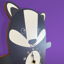 Load image into Gallery viewer, Badger Wall Clock with pendulum tail - Oddly Wild
