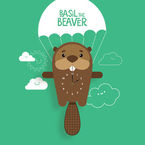 Beaver Wall Clock with pendulum tail - Oddly Wild