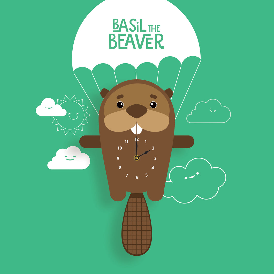 Beaver Wall Clock with pendulum tail - Oddly Wild
