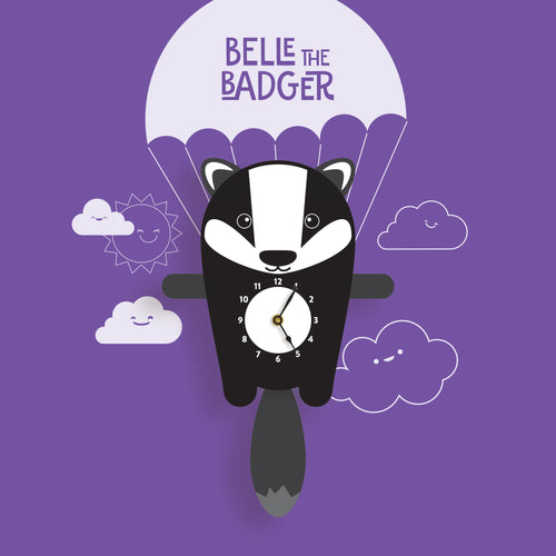 Badger Wall Clock with pendulum tail - Oddly Wild