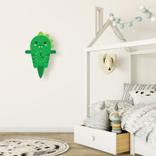 Load image into Gallery viewer, Dinosaur Wall Clock with pendulum tail - Oddly Wild
