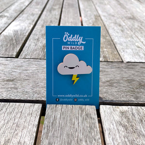Cloud and Lightning Pin - Oddly Wild