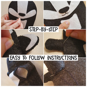 Badger - Sew Your Own Felt Kit - Oddly Wild