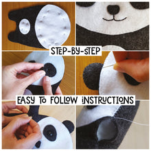 Load image into Gallery viewer, Panda - Sew Your Own Felt Kit - Oddly Wild