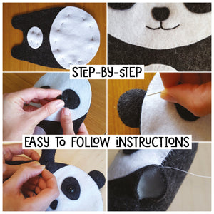 Panda - Sew Your Own Felt Kit - Oddly Wild