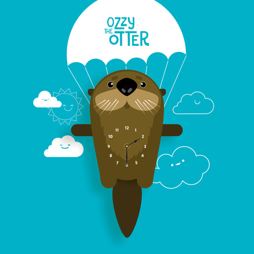 Otter Wall Clock with pendulum tail - Oddly Wild