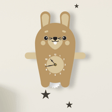 Load image into Gallery viewer, Rabbit Wall Clock with pendulum tail - Oddly Wild