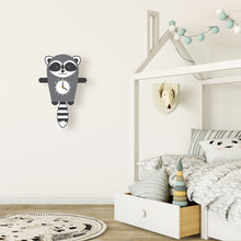 Load image into Gallery viewer, Raccoon Wall Clock with pendulum tail - Oddly Wild
