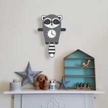 Load image into Gallery viewer, Raccoon Wall Clock with pendulum tail - Oddly Wild