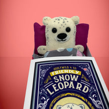 Load image into Gallery viewer, Handmade from felt this mini snow leopard