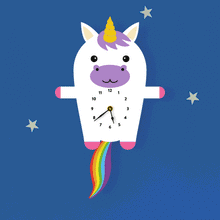 Load image into Gallery viewer, Unicorn Wall Clock with pendulum tail - Oddly Wild