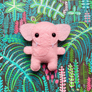 A perfect little gift for any pink elephant lover. Super cute, handmade from left over felt and a great keepsake present. Your little friend loves to cuddle, give hugs and comes with their own matchbox to sleep in. A wonderful stocking filler at christmas.